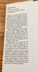 Igbo-Ukwu Account of Archaeological Studies in E. Nigeria Shaw, Vol 1&2, 1970