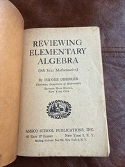 Amsco Reviewing Elementary Algebra ~ Amsco School 9th Edition ~ 1949 Clean