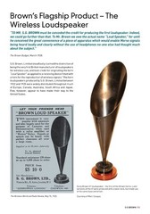 S.G. Brown – Cable Telegraph, Wireless, Loudspeakers, GyroCompass, Early 1900s