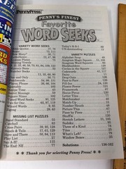 Lot of 5 Dell Penny Press Kappa Word Search Find Puzzle Books Jumbo,Tick Tock