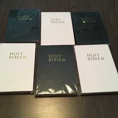 Holy Bible KJV sealed in wrapper Old and New Testament White black Cover CHOICE