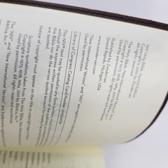 NIV Holy Bible Journal Edition 2015 Zondervan Brown Leatherette Personalized