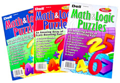 NEW Lot 3 Penny Press Dell Math & Logic Problems Puzzle Books Volumes 181-183