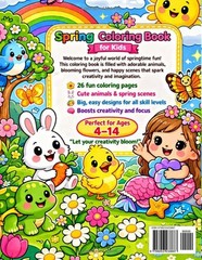 Spring Coloring Book for Kids 26 Pages Cute Animals Easy Fun