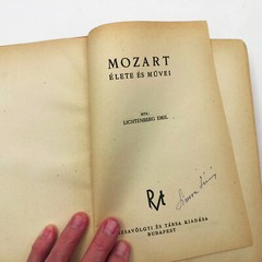 Vintage Mozart Elete Es Muvei by Lichtenbert Emil 342 pages 1943 Hungarian
