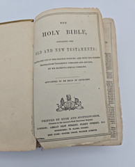 Holy Bible Antique Pocket Size King James 3.5 x 5.5 in. Eyre and Spottiswoode