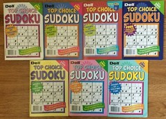 Lot of 3 Dell Top Choice Sudoku Puzzle Books *Unsorted* Extreme Jigsaw Original