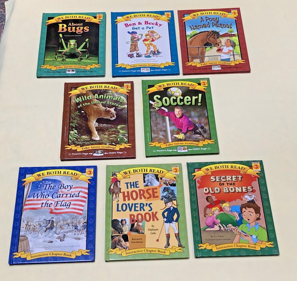 Lot of 8 We Both Read Phonics H/C Books Level 2 & 3 Parent & Child Early Readers