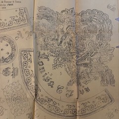 Rare Antique French Embroidery Pattern Sheet – Cendrillon Journal (January 1858)