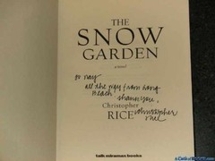 The Snow Garden: A Novel – Hardcover, by Rice Christopher – Very Good b