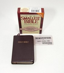 Nelson KJV The Smallest Holy Bible 104BG Burgundy Genuine Leather Box Magnifier