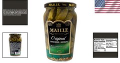 Authentic French Cornichons – Extra-Tart Gherkins for Gourmet Snacking – 13.5 oz
