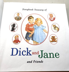 2 Vtg Books Storybook Treasury Dick & Jane Jack & Janet Hardcover 50s Read Funny