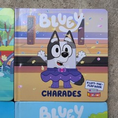 4 x BLUEY BOARD PICTURE BOOKS THE BEACH THE POOL CHARADES BOB BILBY