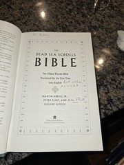 Dead Sea Scrolls Bible Martin Abegg Eugene Ulrich SIGNED BY PETER FLINT HB/DJ
