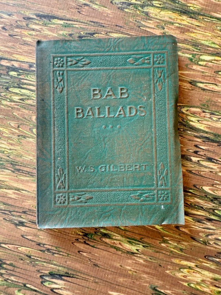 1921 Small Book Bab Ballads W.S. Gilbert Classic Literature NY Little Leather