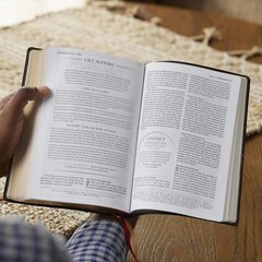 The Breathe Life Holy Bible: Faith in Action (NKJV, Black Leathersoft, Red…