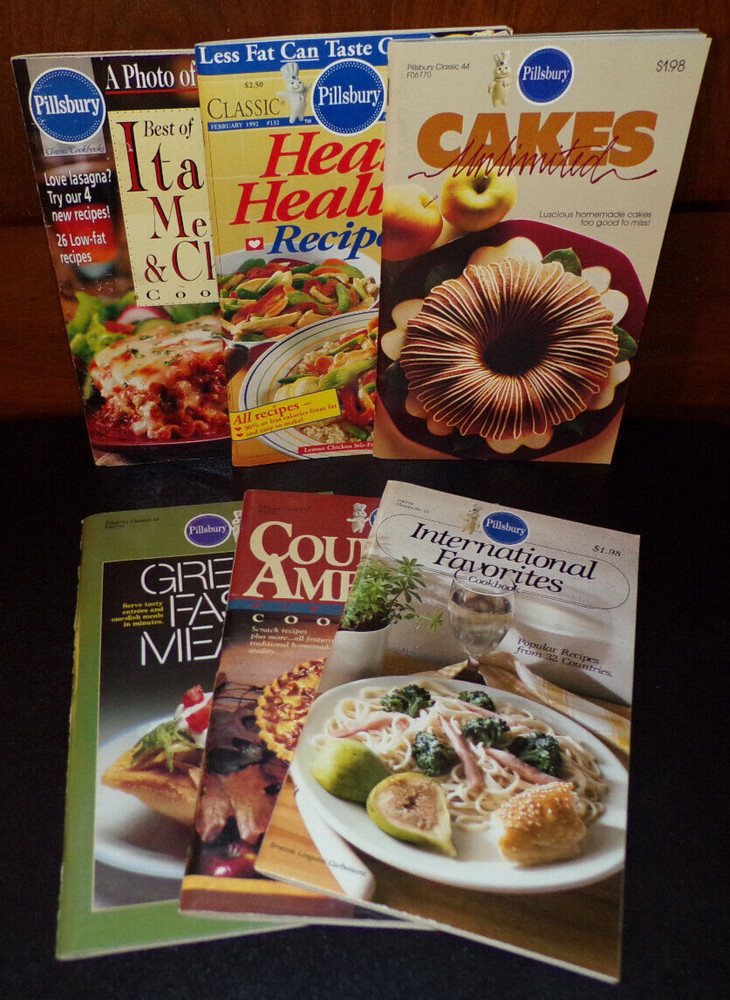 Pillsbury Recipe Cookbooks Booklets 1983 thru 1999 Varied Titles Lot of 6- Good