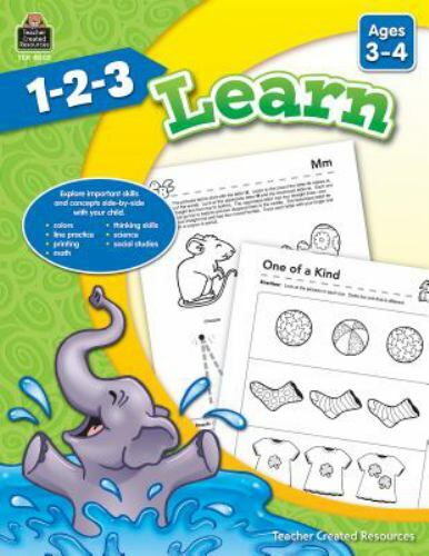 1-2-3 Learn Ages 3-4: Ages 3-4 paperback Used – Very Good