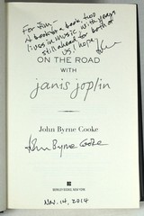 On the Road with Janis Joplin by John Byrne Cooke Signed 1st HC DJ