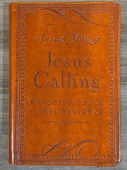 Jesus Calling Large Text Brown Leathersoft Enjoying Peace Sarah Young Large Text