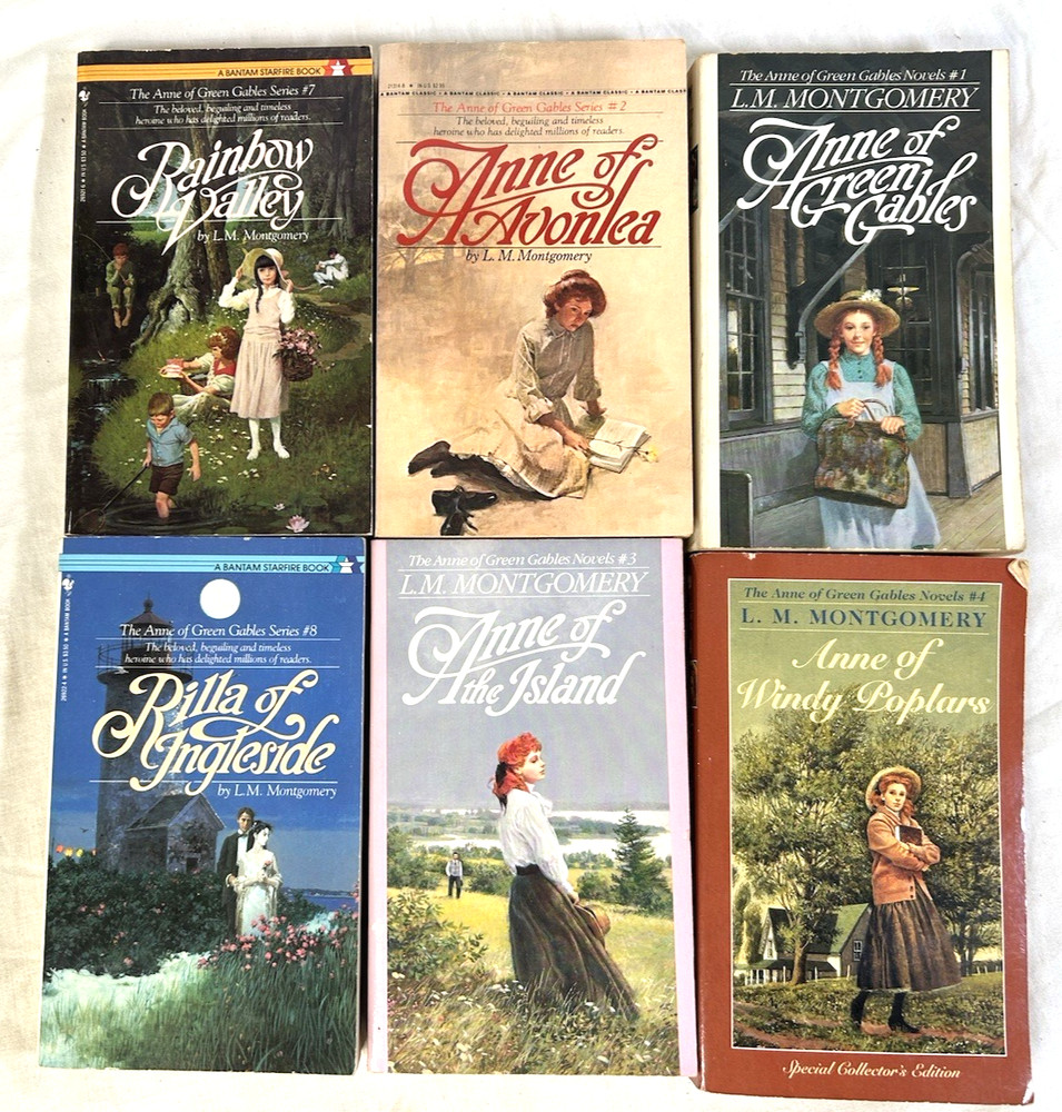 Lot of 6 L.M. Montgomery PBs – Anne of Green Gables Series 1-4,7-8