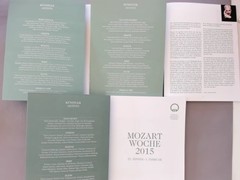 Mozartwoche 2013, 2014 und 2015. Konzerte, Wissenschaft, Museen. 3 Hefte im Konv