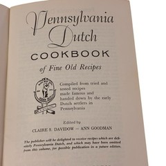 Pennsylvania Dutch Cookbook 62 Pages Schnitzel Kuchen Curing Meat Rivel Soup