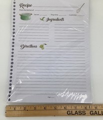 SOLIGT Blank Recipe Organizer Book Binder Double Sided Pages 240 Recipes W/Tabs