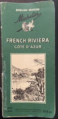 Michelin The Green Guide French Riviera 1957 © 154 Pages Vintage