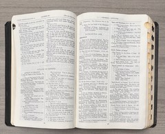 Unmarked 1971 KJV Dickson New Analytical Indexed Bible; Black Leather Thumb Tabs
