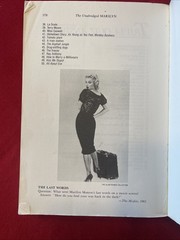 THE UNABRIDGED MARILYN HER LIFE FROM A TO Z 1987 includes newspaper clippings.