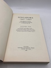 Singapore 1941-1942 Masanobu Tsuji Oxford University Press World War II Book