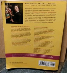 WESTERN CIVILIZATION: A BRIEF HISTORY, BRIEF (V. 1 & 2) By Marvin Perry Preowned