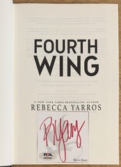 SIGNED Rebecca Yarros Fourth Wing Holiday 1st Edition Book PSA DNA COA Autograph