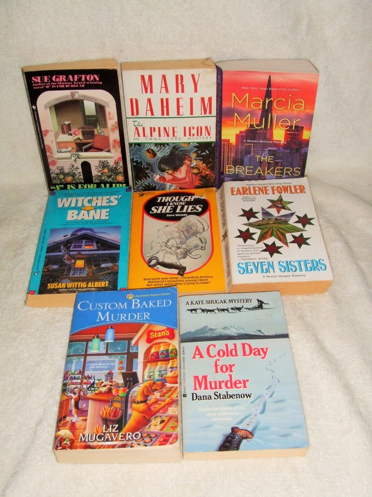 Lot Of 8 Assorted Cozy Mysteries ~ Mixed Authors ~ Used Paperbacks ~ j
