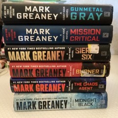 Lot 6 HC Mark Greaney GRAY MAN Series 6,8, 11-14 Midnight Black~Chaos Agent