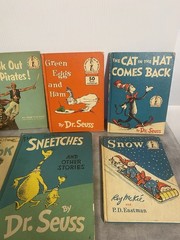 Lot of 8 Vintage Dr Seuss Books 50s-60s Varied Titles Two Large Versions READ