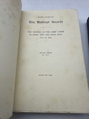 Travels Abbe Carré India 3 Vol Hakluyt 1947 Inscribed Set (AB114)