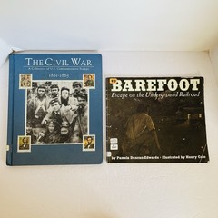 Childrens US History Book Lot 6 Civil War Underground Railroad Lincoln ExLib