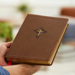 RSV2CE, Thinline Large Print Catholic Bible, Brown Leathersoft, Comfort Print