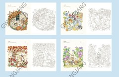 Cat’s Autumn Picnic Coloring Book Fun Hobby Kpop Paint Art illustration