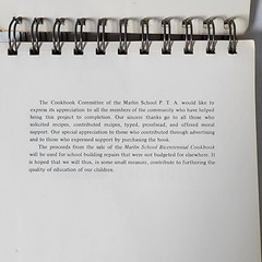 Vintage Bicentennial Cookbook Marlin School 1776-1976 Wire Spiral Bound 82 Pages