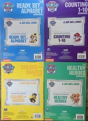 Paw Patrol Pre-K Workbook set of 4 Alphabet Counting Shapes Healthy Heroes