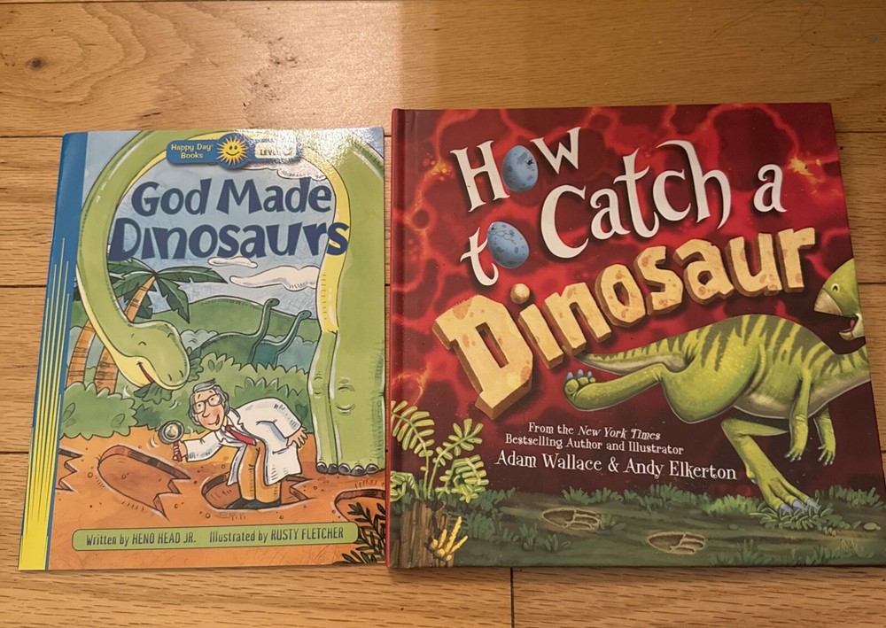 How to Catch a Dinosaur And God Made Dinosaurs Children’s Book Bundle