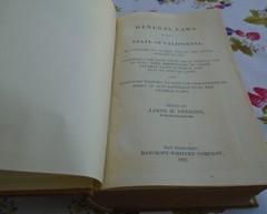 GENERAL LAWS OF THE STATE OF CALIFORNIA by James H. Deering 1916 Hardcover