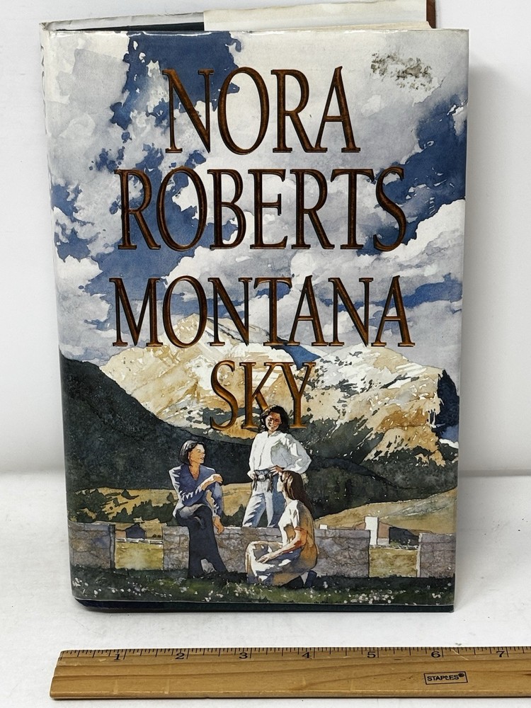 Montana Sky Nora Roberts 1996 VTG 440 pgs HC DJ 9 1/2 in x 6 1/4 in
