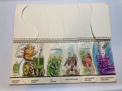 1982 Garfield Mix or Match Storybook, Long Spiral Bound Flip Book 200,000 Combos
