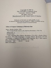 The Georgia-Florida Contest in the American Revolution By Searcy (1985) HC DJ