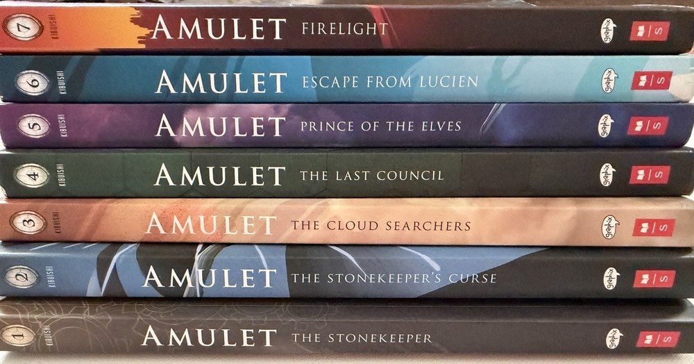 1-7 Amulet Graphic Novel Series, Kibuishi, Paperback, 2008-2016